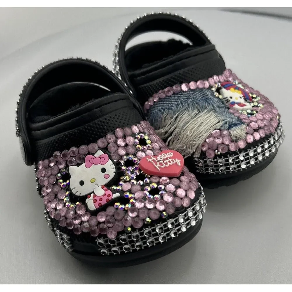 Unique One of a Kind - Hello Kitty‎ Crocs - Dual Comfort - Size: C4